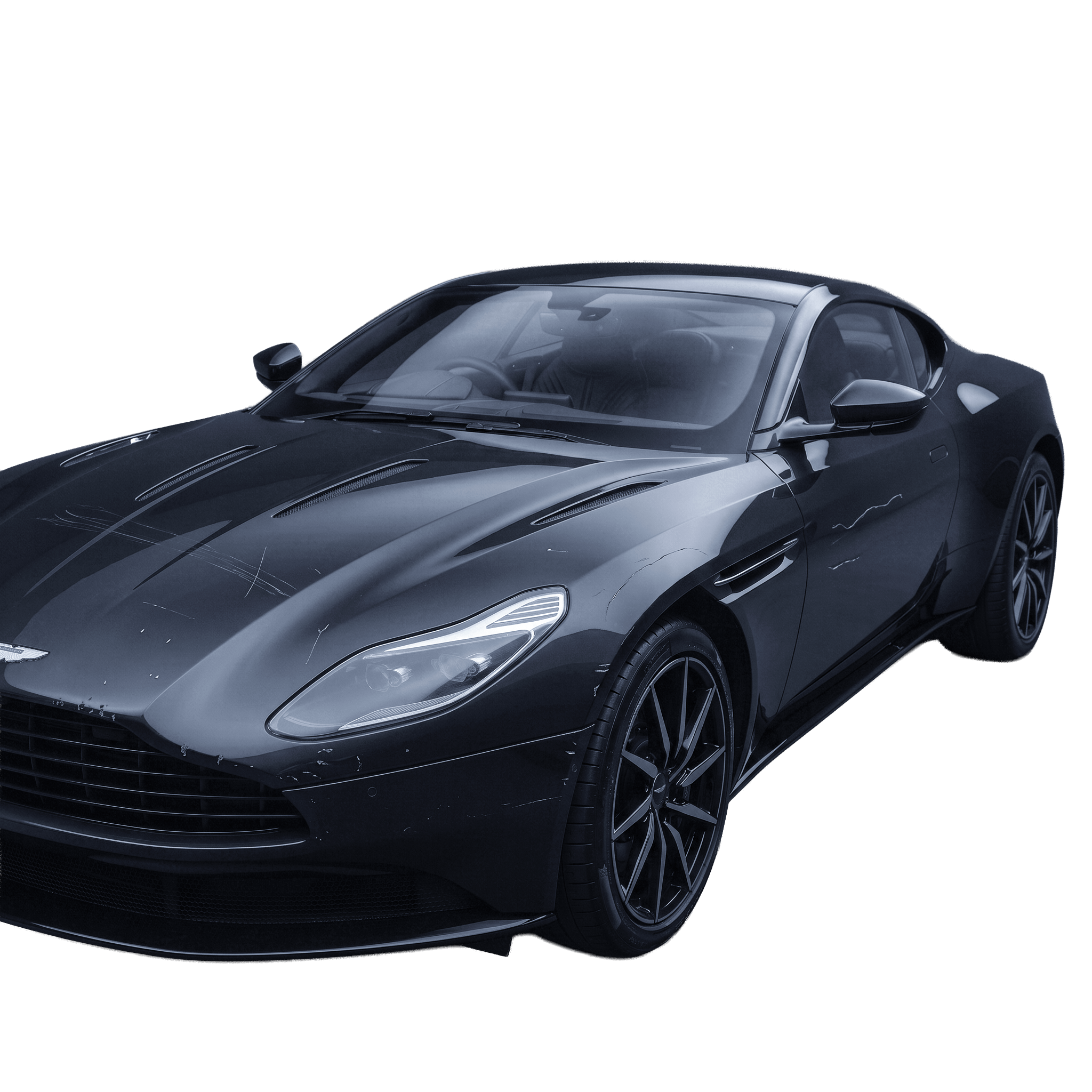 No paint protection film — exposed to scratches and rock chips